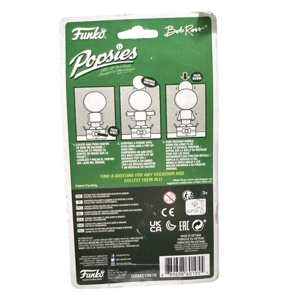 Funko Pop-Up Greeting Bob Ross Mini Popsies "You Are A Masterpiece" New Sealed - Picture 3 of 5